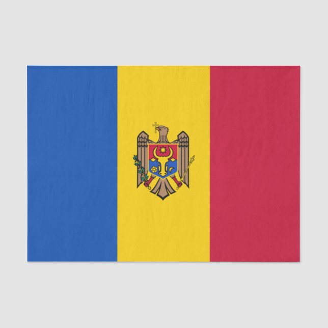 Flagge der Republik Moldau Seidenpapier (Vorderseite)