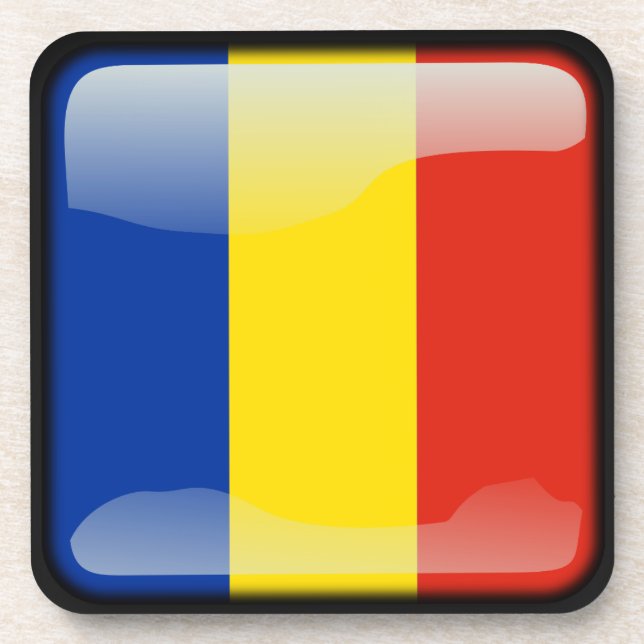 Flagge der Republik Moldau Untersetzer (Vorderseite)