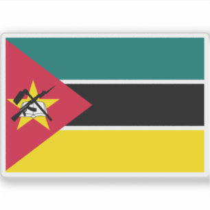 Flagge der Republik Mosambik Aufkleber