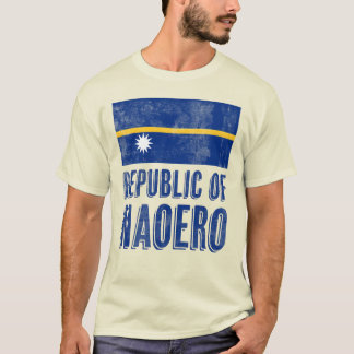 Flagge der Republik Naoero Grunge T-Shirt