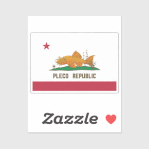 Flagge der Republik Pleco Aufkleber