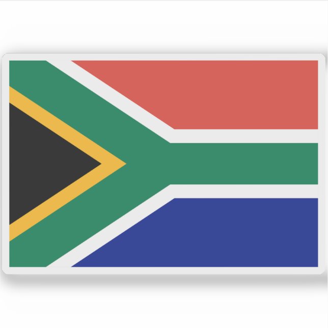 Flagge der Republik Südafrika Aufkleber (Vorderseite)