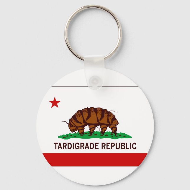 Flagge der Republik Tardigrade Schlüsselanhänger (Vorderseite)
