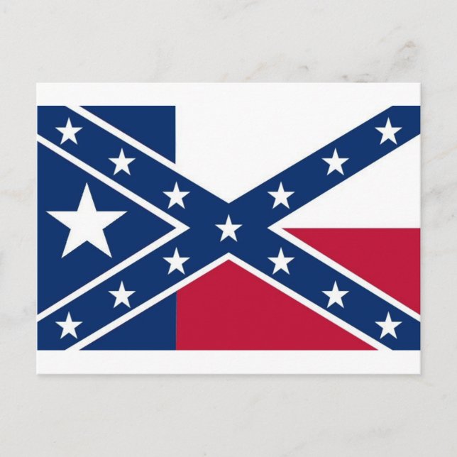 Flagge der Republik Texas Postkarte (Vorderseite)
