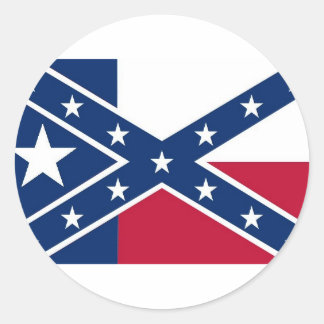 Flagge der Republik Texas Runder Aufkleber