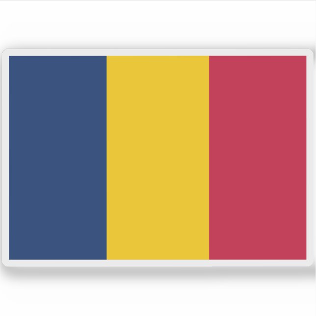 Flagge der Republik Tschad Aufkleber (Vorderseite)