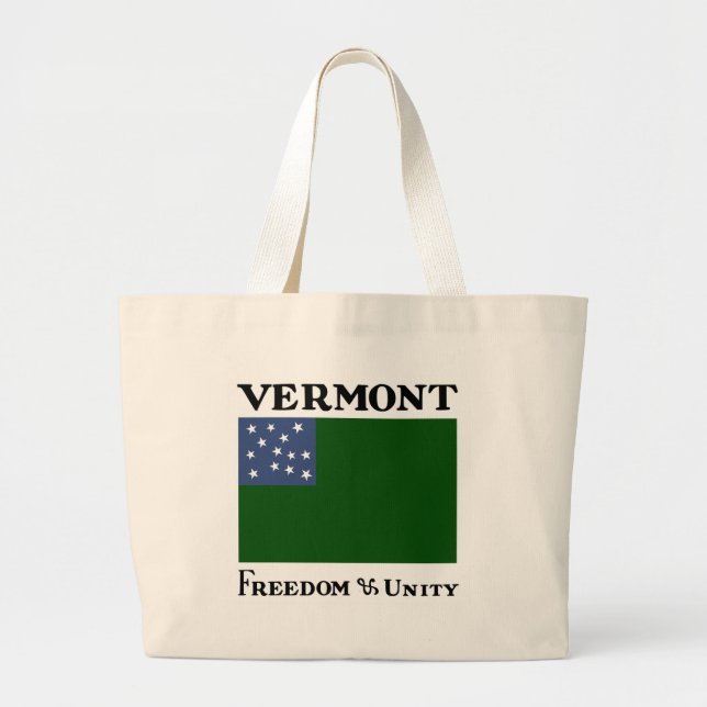 Flagge der Republik Vermont Jumbo Stoffbeutel (Vorne)