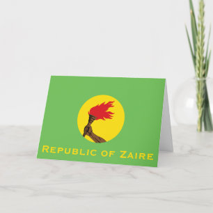 Flagge der Republik Zaire Dankeskarte