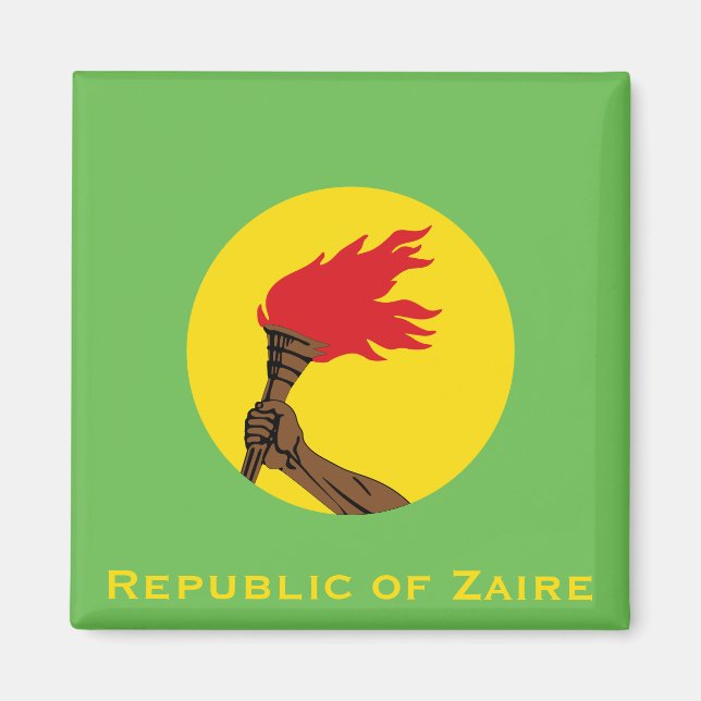 Flagge der Republik Zaire Magnet (Vorne)
