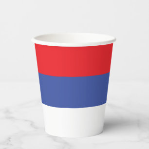 Flagge der Republika Srpska Pappbecher