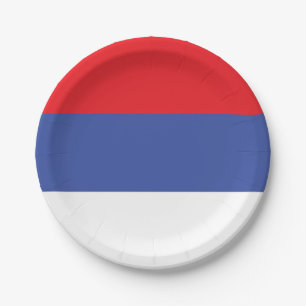 Flagge der Republika Srpska Pappteller