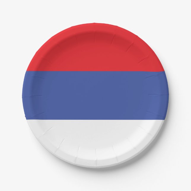 Flagge der Republika Srpska Pappteller (Vorderseite)