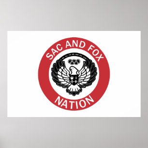 Flagge der Sac and Fox Nation Oklahoma Poster