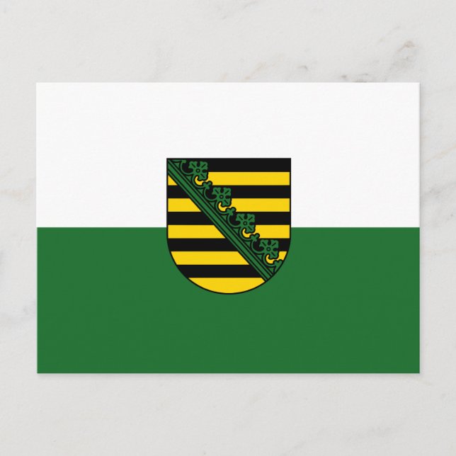 Flagge der sächsischen Postkarte (Vorderseite)