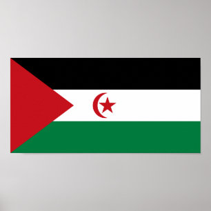 Flagge der Sahrawi-Arabischen Demokratischen Repub Poster