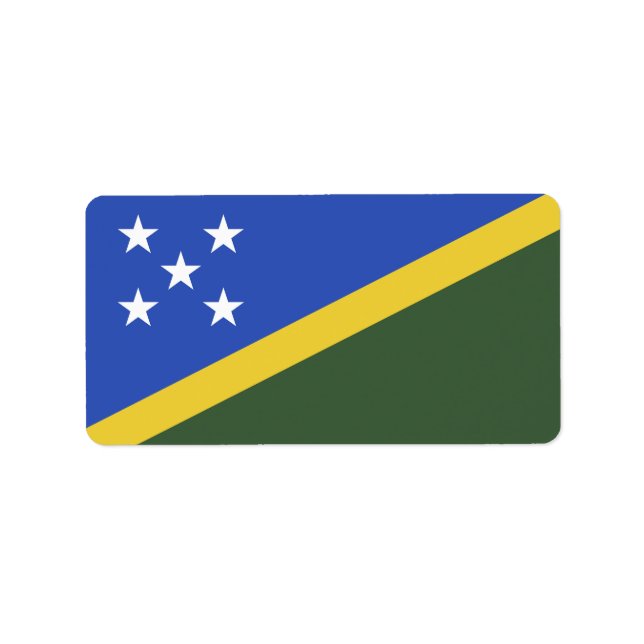 Flagge der Salomonen Adressaufkleber (Vorne)