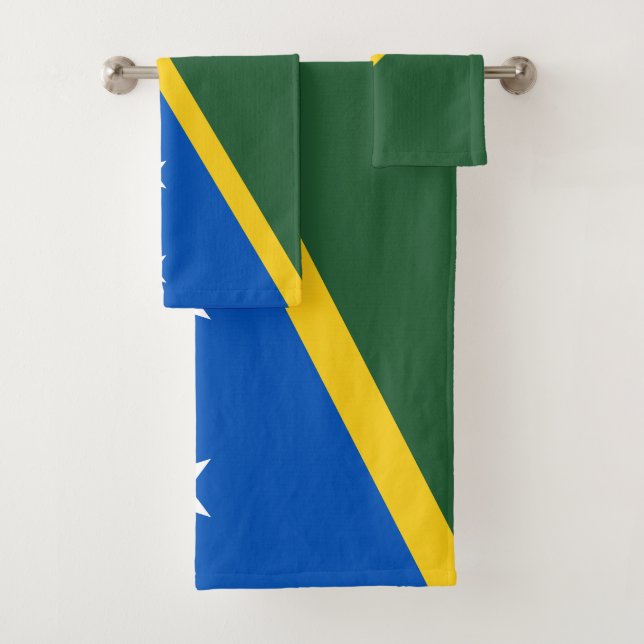 Flagge der Salomonen Badhandtuch Set (Insitu)
