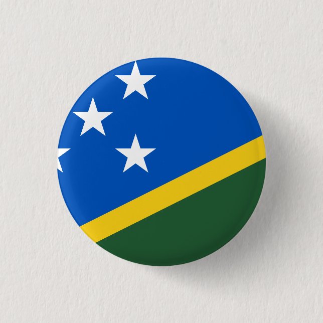 Flagge der Salomonen Button (Vorderseite)