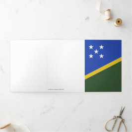 Flagge der Salomonen Dreifach Gefaltete Karte