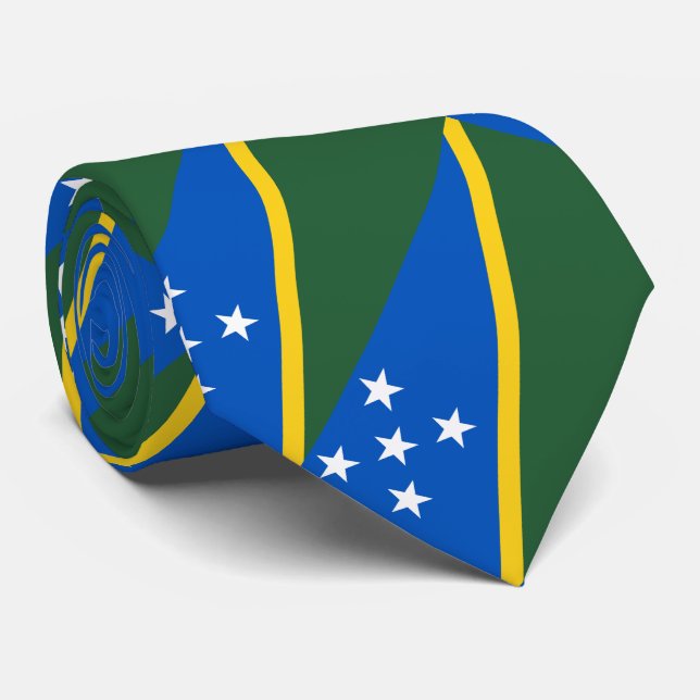 Flagge der Salomonen Krawatte (Gerollt)