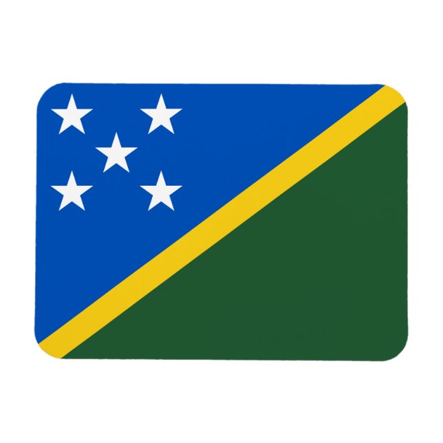 Flagge der Salomonen Magnet (Horizontal)