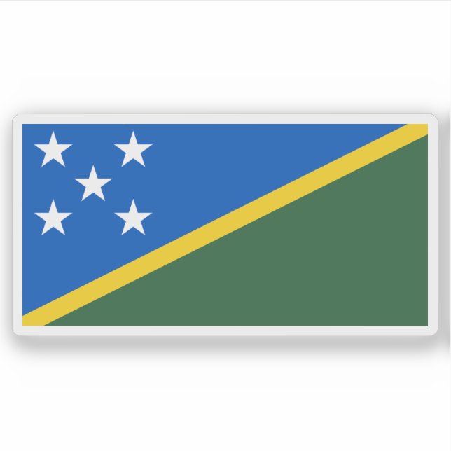 Flagge der Salomonen, Melanesien, Ozeanien Aufkleber (Vorderseite)
