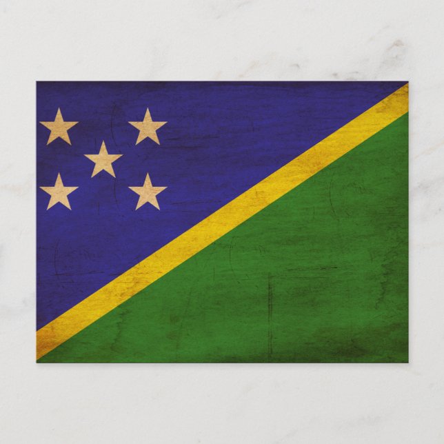 Flagge der Salomonen Postkarte (Vorderseite)