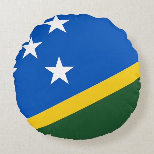 Flagge der Salomonen Rundes Kissen (Vorderseite)