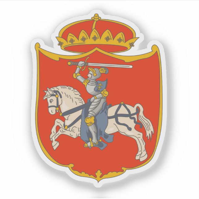 Flagge der schwedischen litauischen Herrschaft, Sc Aufkleber (Vorderseite)