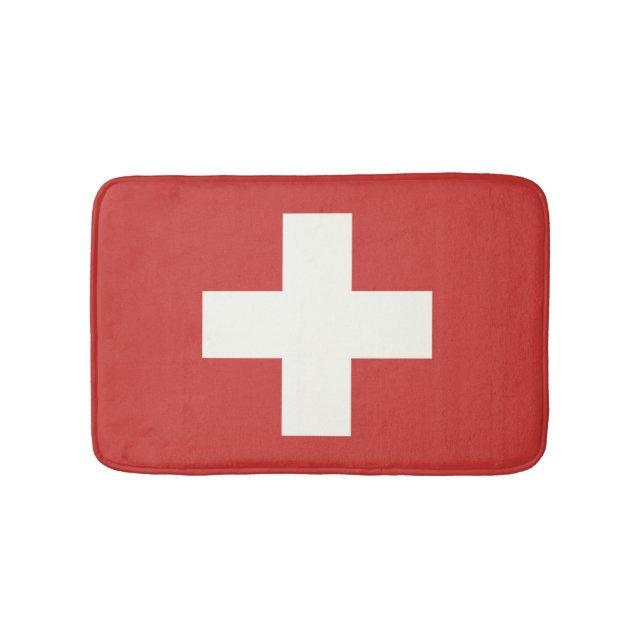 Flagge der Schweiz Badematte (Vorderseite)