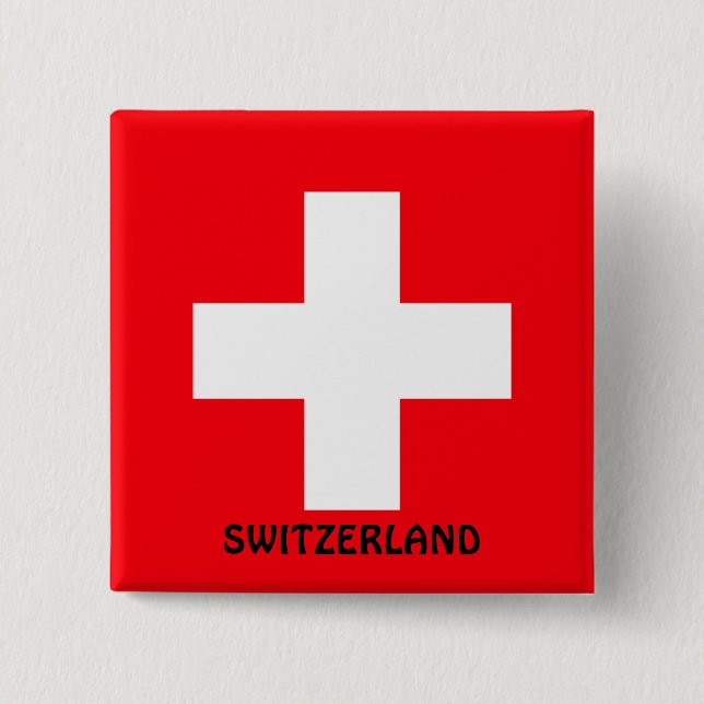 Flagge der Schweiz  Button (Vorderseite)