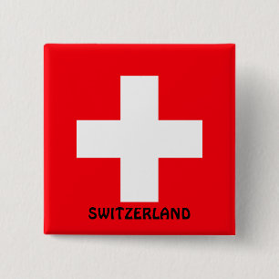 Flagge der Schweiz Button