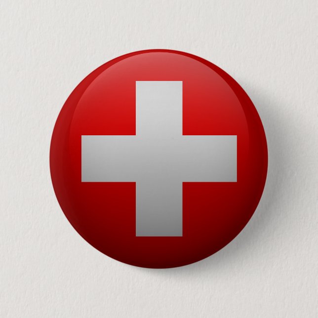 Flagge der Schweiz Button (Vorderseite)