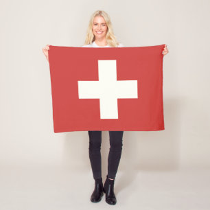Flagge der Schweiz Fleecedecke