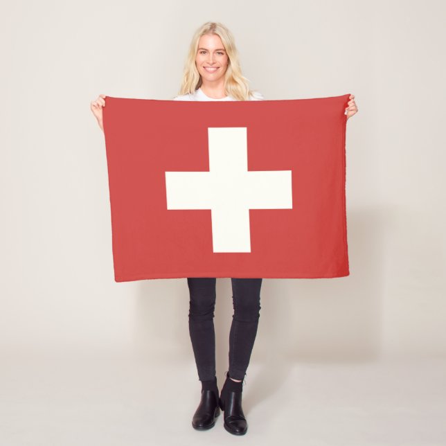 Flagge der Schweiz Fleecedecke (Beispiel)