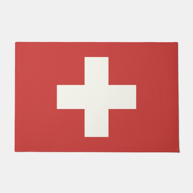 Flagge der Schweiz Fußmatte (Vorderseite)