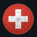 Flagge der Schweiz - Metallkäfigdartboard Dartscheibe<br><div class="desc">Flagge der Schweiz - Metallkäfigdartboard</div>