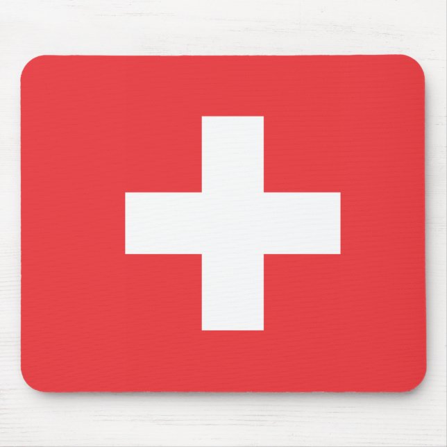 Flagge der Schweiz Mousepad (Vorne)
