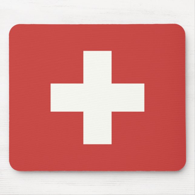 Flagge der Schweiz Mousepad (Vorne)