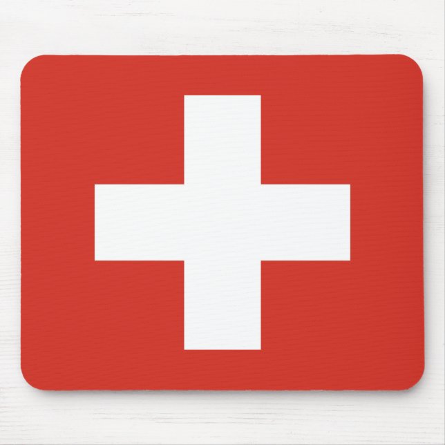 Flagge der Schweiz Mousepad (Vorne)