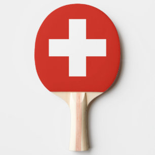 Flagge der Schweiz Ping Pong Paddle Tischtennis Schläger