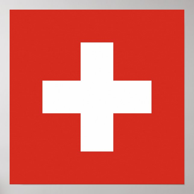 Flagge der Schweiz Poster (Vorne)