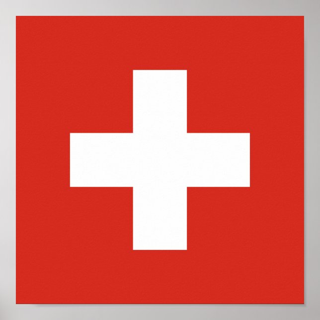 Flagge der Schweiz Poster (Vorne)