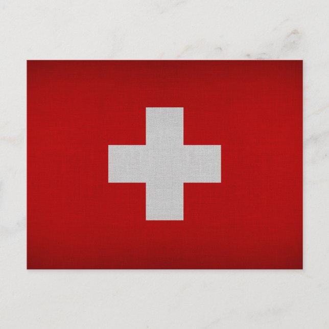 Flagge der Schweiz Postkarte (Vorderseite)