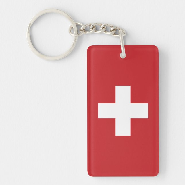 Flagge der Schweiz Schlüsselanhänger (Vorderseite)