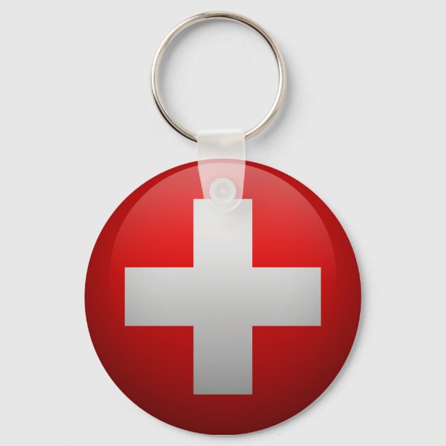 Flagge der Schweiz Schlüsselanhänger (Vorderseite)
