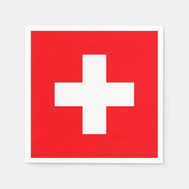 Flagge der Schweiz Serviette (Vorderseite)