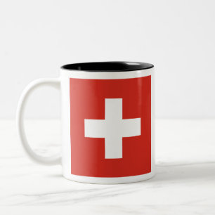 Flagge der Schweiz Zweifarbige Tasse