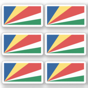 Flagge der Seychellen - eine Sammlung Aufkleber