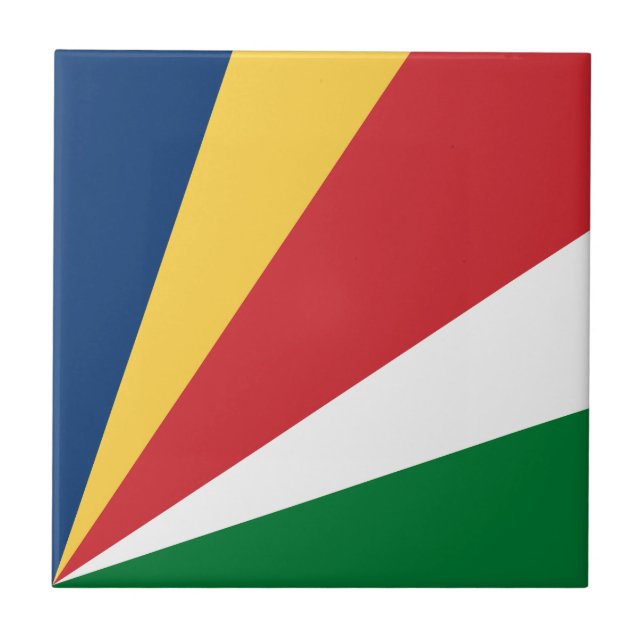 Flagge der Seychellen Fliese (Vorderseite)